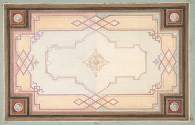 Ontwerp voor een plafond door Jules Edmond Charles Lachaise and Eugène Pierre Gourdet