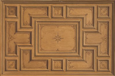 Ontwerp voor een Gedecoreerd Plafond, 1840-97. Makers: Jules-Edmond-Charles Lachaise, Eugène-Pierre Gourdet door Jules Edmond Charles Lachaise and Eugène Pierre Gourdet