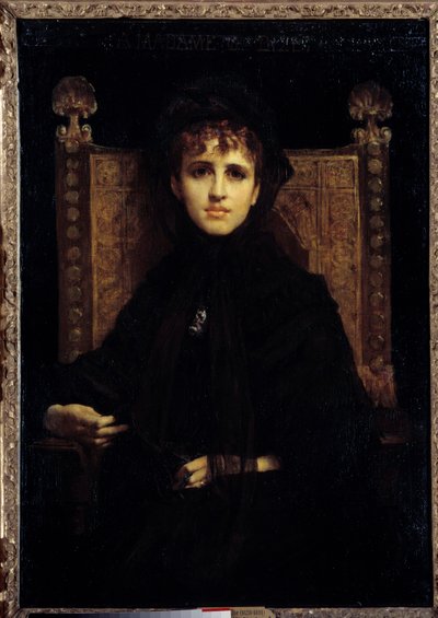 Portret van Madame Georges Bizet door Jules Elie Delaunay