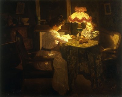 Lamplicht door Jules Emile Crochet