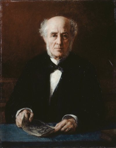 Portret van de schrijver Étienne Arago 1802-1892, 1882 door Jules Emmanuel Valadon