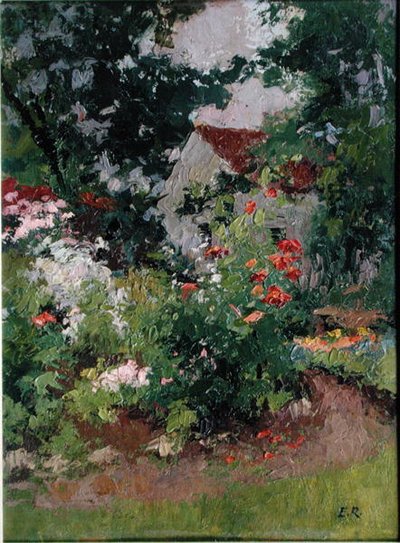 Het Atelier in Romeny, huis en tuin (eetkamer) door Jules Ernest Renoux