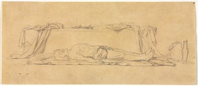 Schets van de Dode Christus Liggend bij het Graf door Jules Eugene Lenepveu