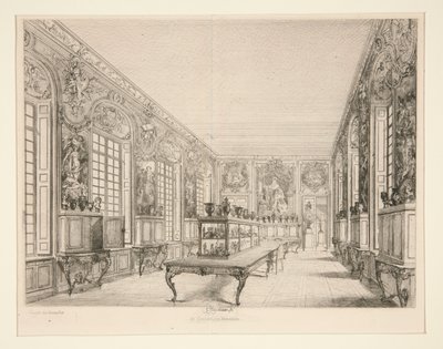 Le Cabinet des Médailles door Jules Ferdinand Jacquemart