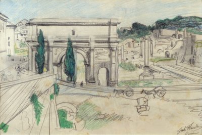 Het Romeinse forum door Jules Flandrin