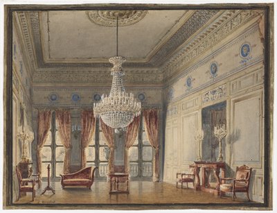 De Salon in de Montpensier Vleugel, Palais Royal door Jules Frédéric Bouchet