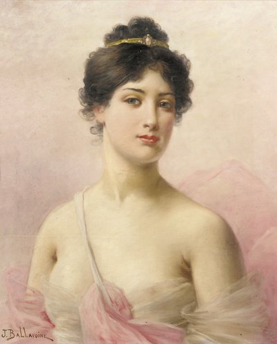 Een Jonge Schoonheid door Jules Frederic Ballavoine