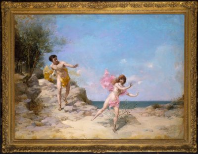 Apollo en Daphne door Jules Frederic Ballavoine