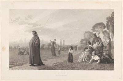Dante, naar J.L. Gérôme door Jules Gabriel Levasseur