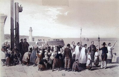 Zegenen van de zee bij Pollet, Dieppe door Jules Gaildrau