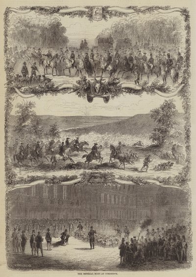 De Keizerlijke Jacht in Compiègne door Jules Gaildrau