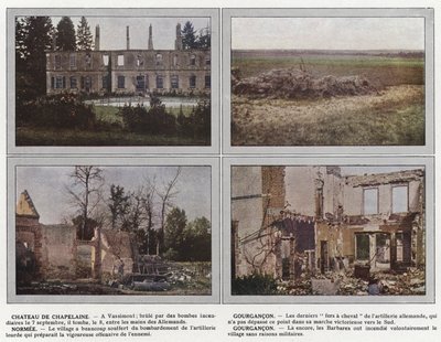Chateau de Chapelaine, Gourgancon, Normee, Gourgancon door Jules Gervais Courtellemont