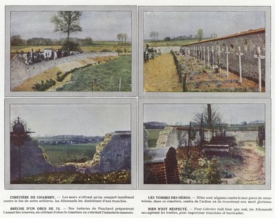 Begraafplaats van Chambry, De Graven van de Helden, Breuk van een 75 mm granaat, Niets wordt gerespecteerd door Jules Gervais Courtellemont