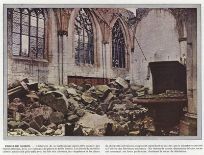 Eglise de Huiron door Jules Gervais Courtellemont