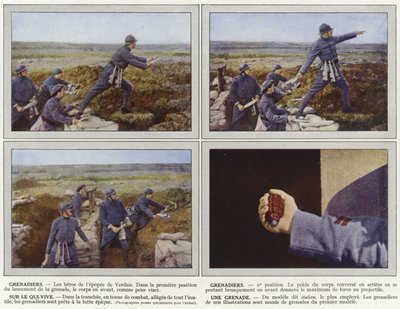 Grenadiers, grenadiers, op de qui-vive, een granaat door Jules Gervais Courtellemont