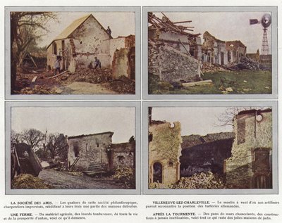 La Societe des Amis, Villeneuve-lez-Charleville, Een Boerderij, Na de Storm door Jules Gervais Courtellemont
