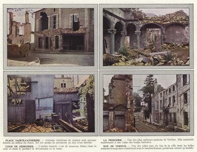 Place Sainte-Catherine, La Princerie, Cour de Serrurier, Rue de Verdun door Jules Gervais Courtellemont