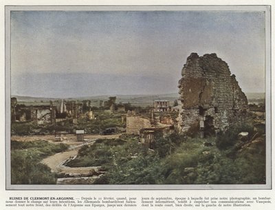 Ruïnes van Clermont-En-Argonne door Jules Gervais Courtellemont