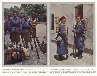 Tirailleurs, Nieuwe Uniform, Tirailleurs, Oude Uniform door Jules Gervais Courtellemont