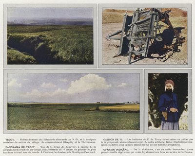 Trocy, Caisson de 77, Panorama de Trocy, Inheemse Officier door Jules Gervais Courtellemont