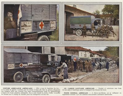 Amerikaanse Ambulancewagen, een Amerikaanse Sanitaire Vrachtwagen, Centraal Amerikaans Post door Jules Gervais Courtellemont