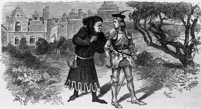 Illustratie voor Quentin Durward, historische roman door Walter Scott, gravure door Jules Huyot door Jules Huyot