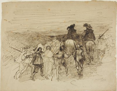 Marcheertroepen door Jules Jacquet