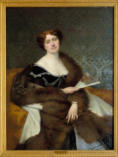Portret van Madame Alexandre Dumas zoon, geboren Nadia Knorring door Jules Joseph Lefebvre