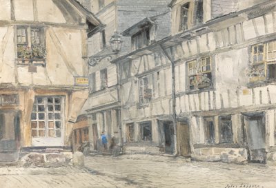Uitzicht op de Rue de Lamitie door Jules Lessore