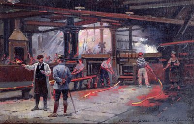 Een oorlogsfabriek in St. Roch door Jules Monge