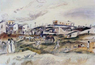 Een Straat in Havana, Cuba, 1917 door Jules Pascin