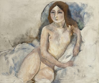 Blond Meisje Poseert, 1912 door Jules Pascin