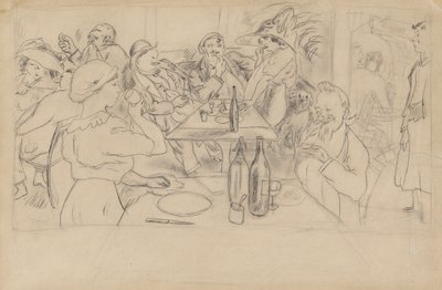 Café Scène door Jules Pascin