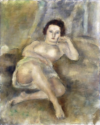 Liggend meisje, 1925 door Jules Pascin