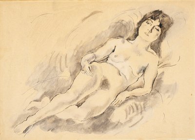 Liggend naakt door Jules Pascin