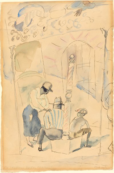 De knappe kapper door Jules Pascin