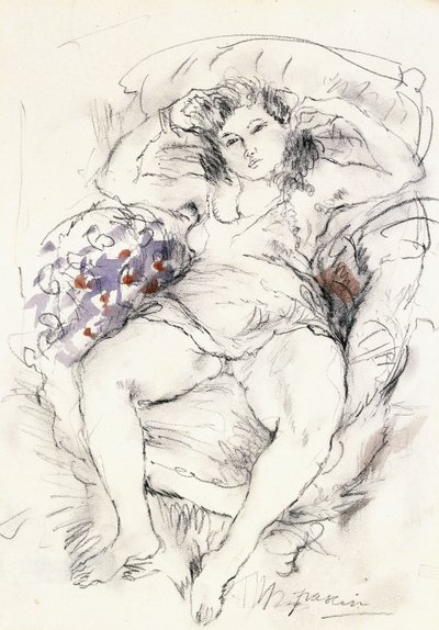 Vrouw in een Stoel, 1925-1926 door Jules Pascin