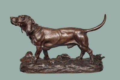 Een Basset Hound door Jules Pierre Moigniez