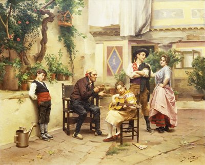 De gitaarles door Jules Worms