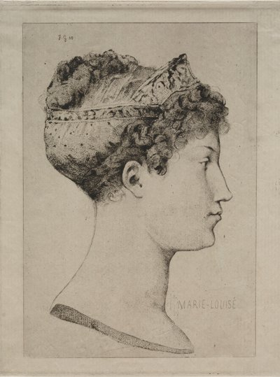 Marie Louise in Profiel door Jules de Goncourt