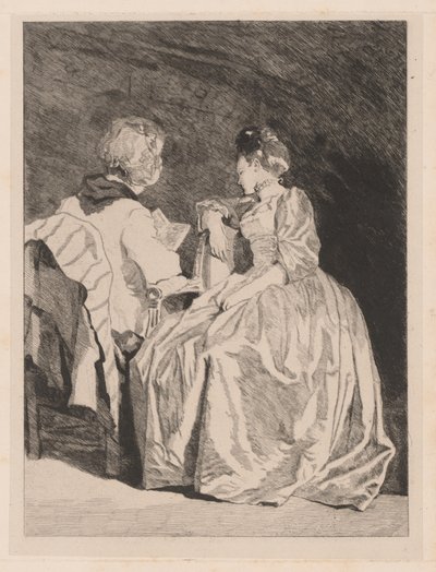 Het lezen door Jules de Goncourt, after Jean Honoré Fragonard