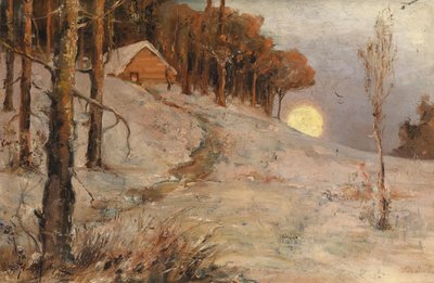 Winterbos in de stralen van de avondzon, 1902 door Juli Julievich Klever
