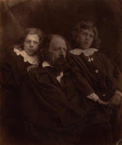 Alfred Tennyson met zijn zonen,1865 (foto) door Julia Margaret Cameron
