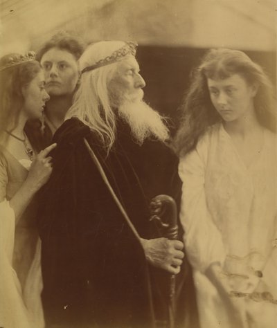 Koning Lear Verdeelt Zijn Koninkrijk onder Zijn Drie Dochters door Julia Margaret Cameron