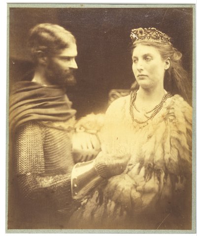 Lancelot en Guinevere, c.1873 door Julia Margaret Cameron