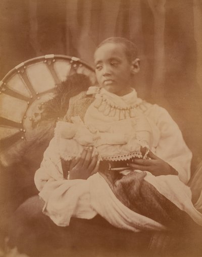 Prins Dejatch Alamayou van Abessinië, ca. 1868 door Julia Margaret Cameron