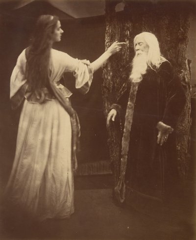 Vivien en Merlin door Julia Margaret Cameron