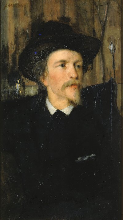 Portret van Wyatt Eaton, ca. 1878 door Julian Alden Weir