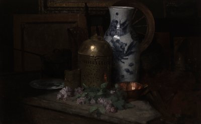 Stilleven in het Atelier door Julian Alden Weir