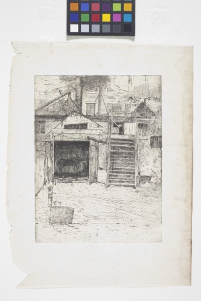 De timmermanswerkplaats door Julian Alden Weir
